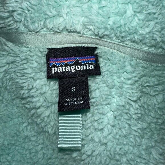 Patagonia‎ Los Gatos Zip Fuzzy Fleece Thermal Blue Pullover Women’s Size Small - Picture 5 of 6